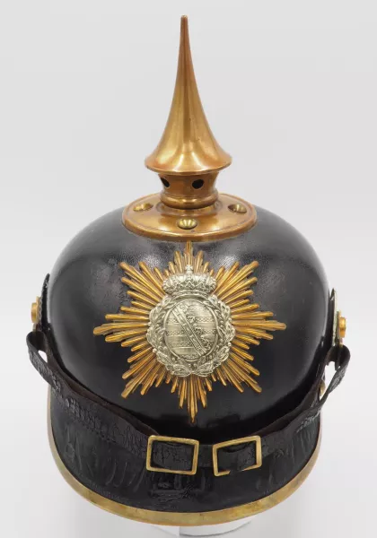 Saxon Infantry Enlisted EingentumsHelm "Pickelhaube" Visuel 1 principal